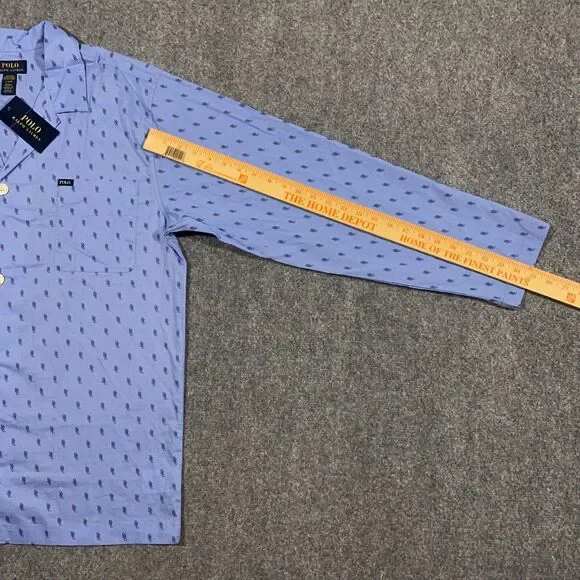 Polo Ralph Lauren All Over Print PRL Monogram Woven Pajama Shirt Adult Medium - Picture 13 of 16